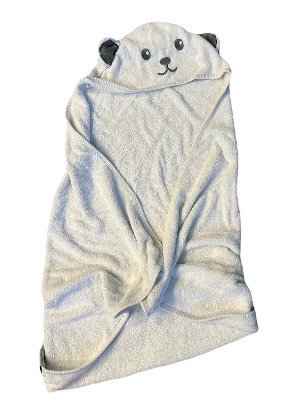 Hiphop Panda Bear Hooded Baby Towel - white
